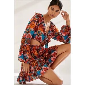 love the label Floral Cut Out Mini Dress